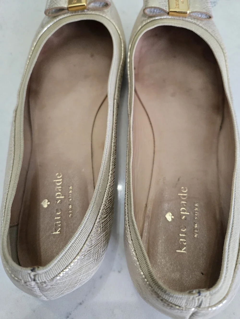 Kate Spade Women's Gold Ballet Flats Size 8